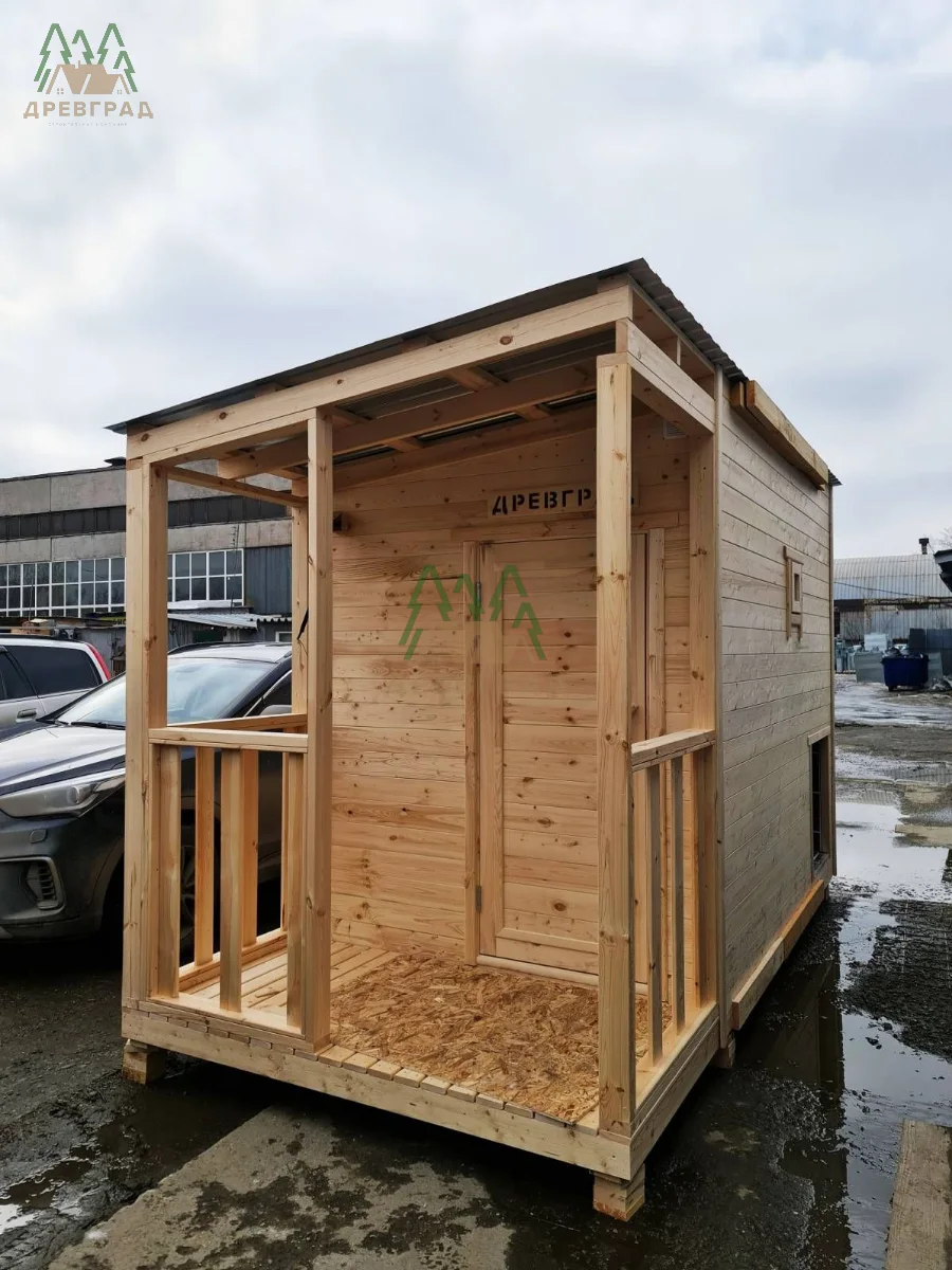 Всесезонная банька 2 × 3м с верандой 1 × 2м — фото 1