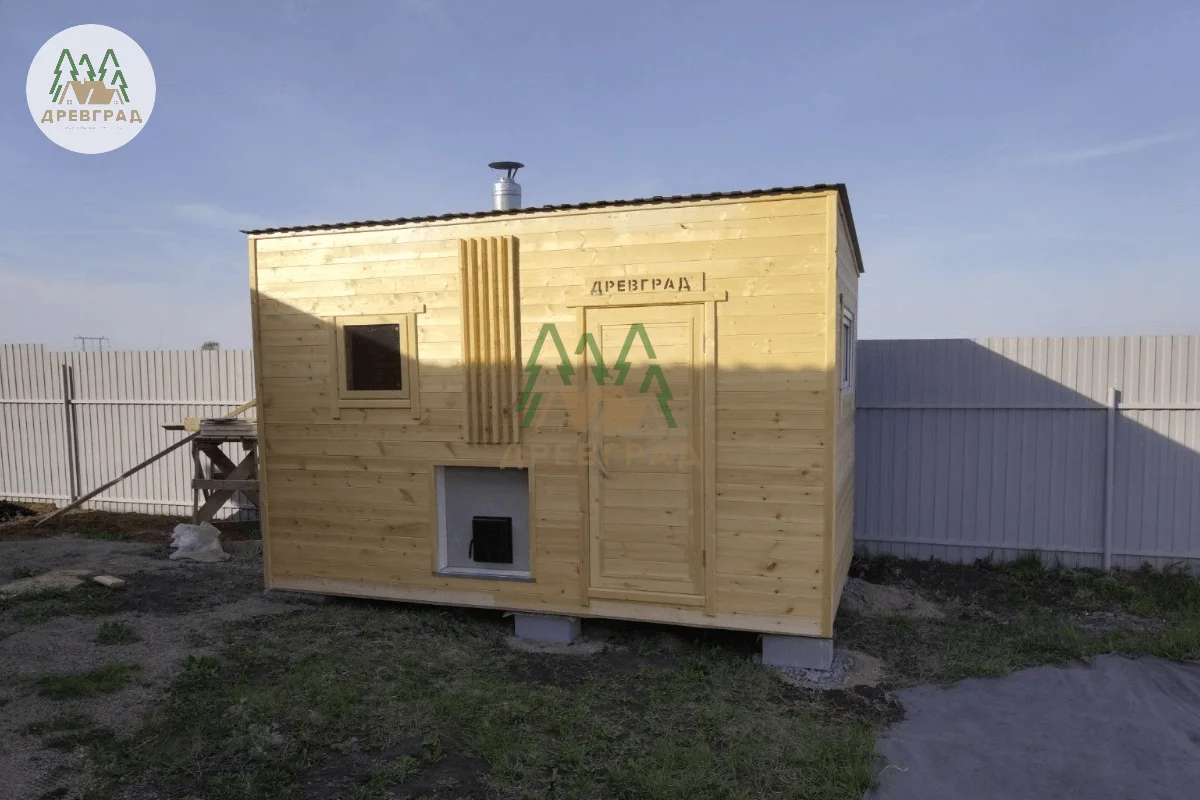 Каркасная баня 2.3 × 4 — фото 1