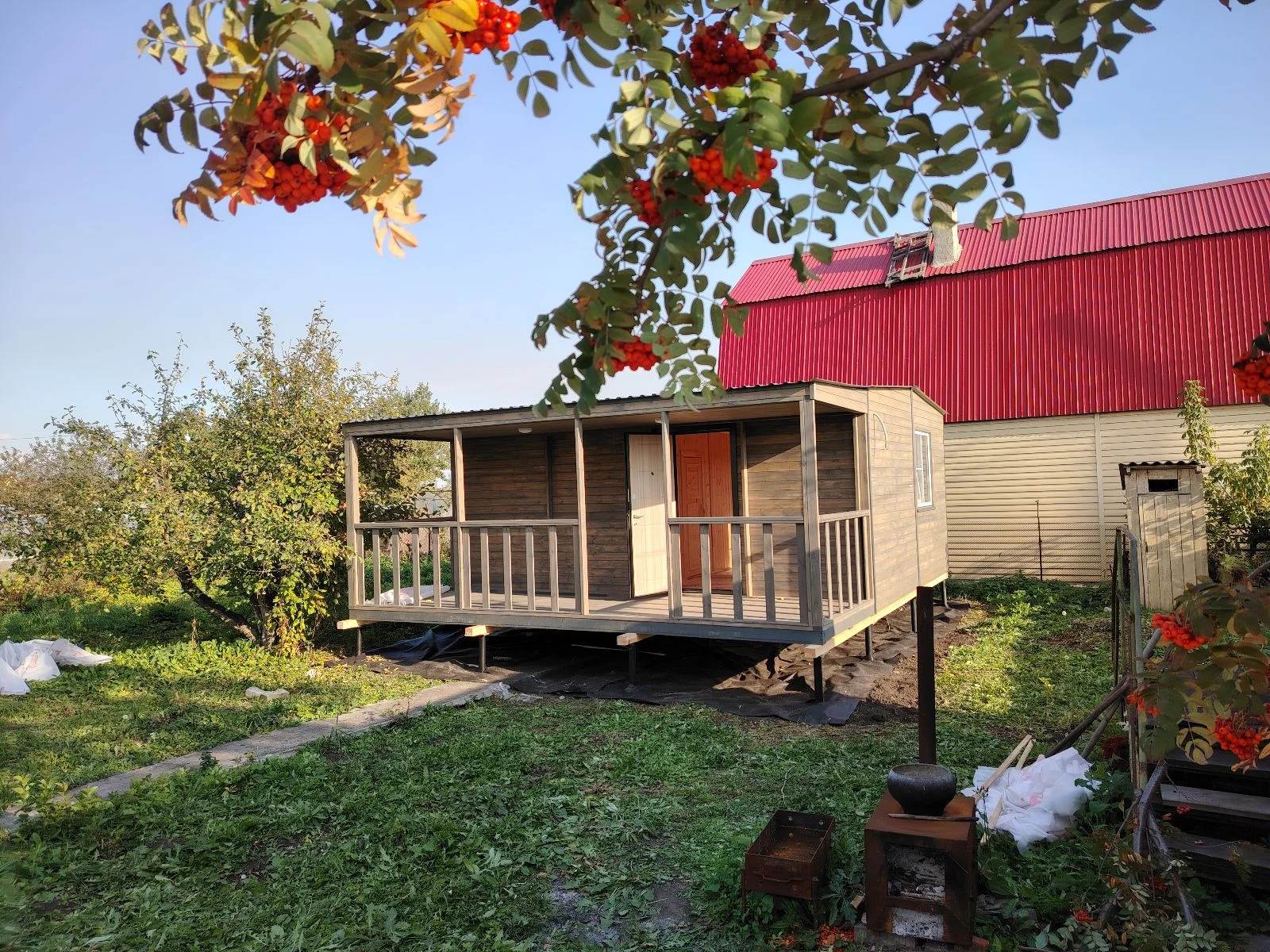 Баня 5 × 6 м с террасой — фото 1